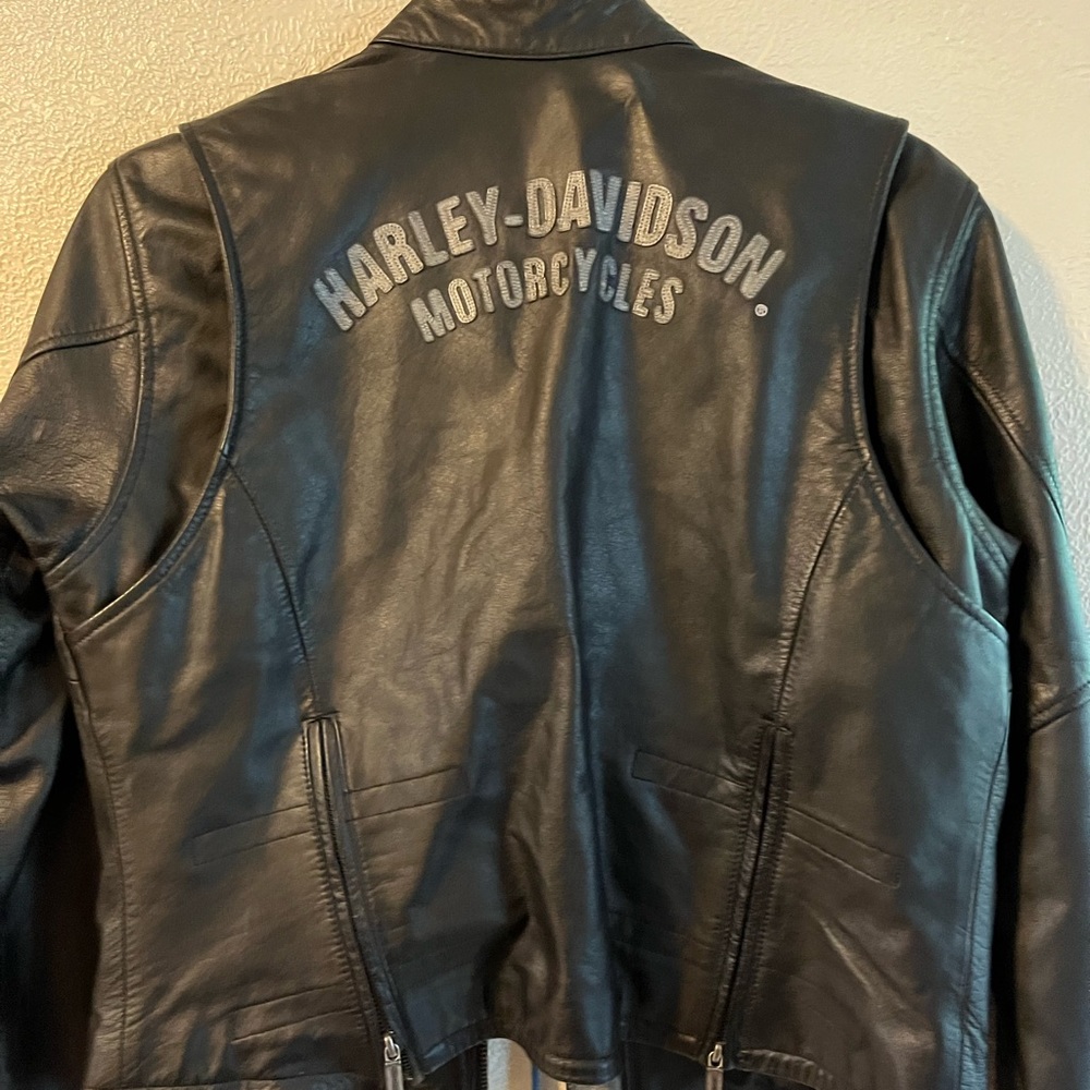 Beautiful Woman’s Harley Davidson leather jacket